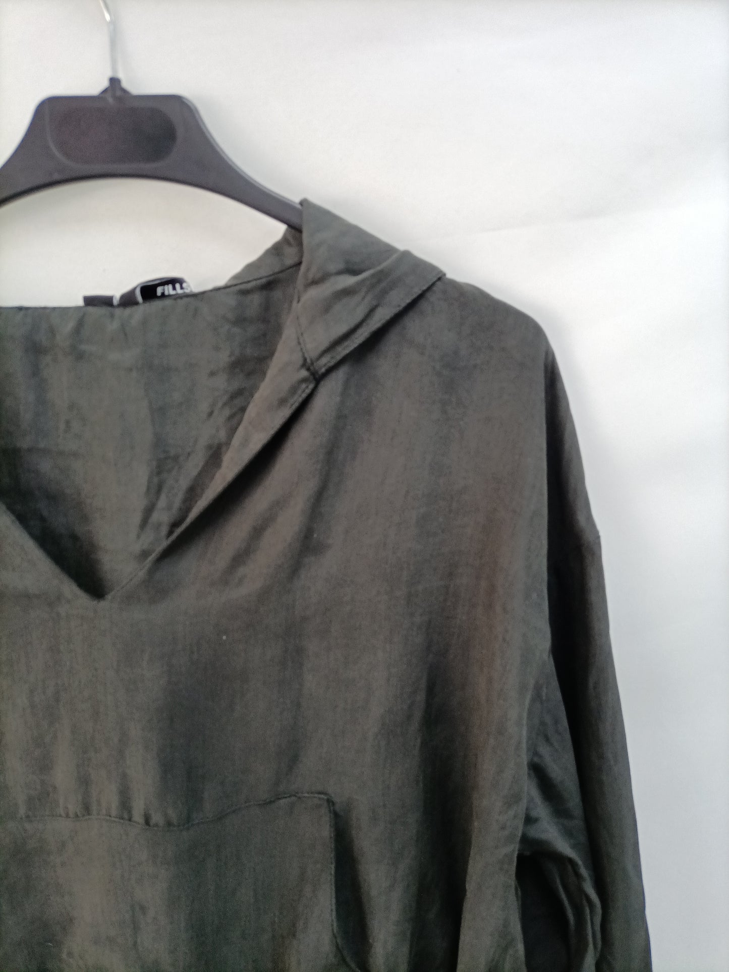 ZARA. Grey hooded top TM