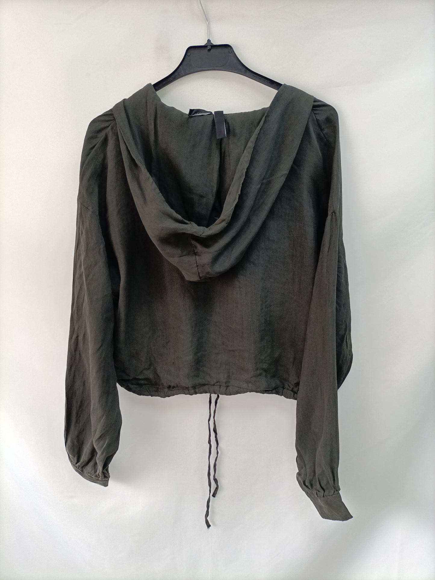 ZARA. Grey hooded top TM