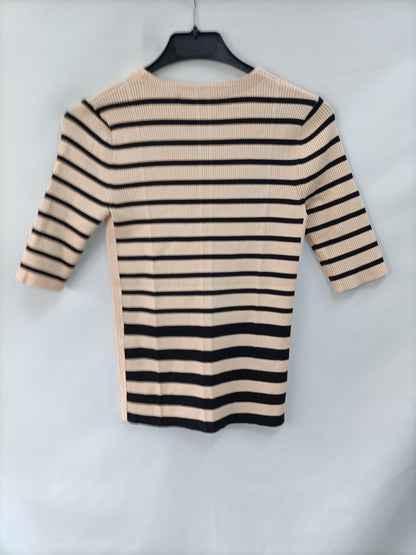 UTERQÜE. Top punto rayas T.s