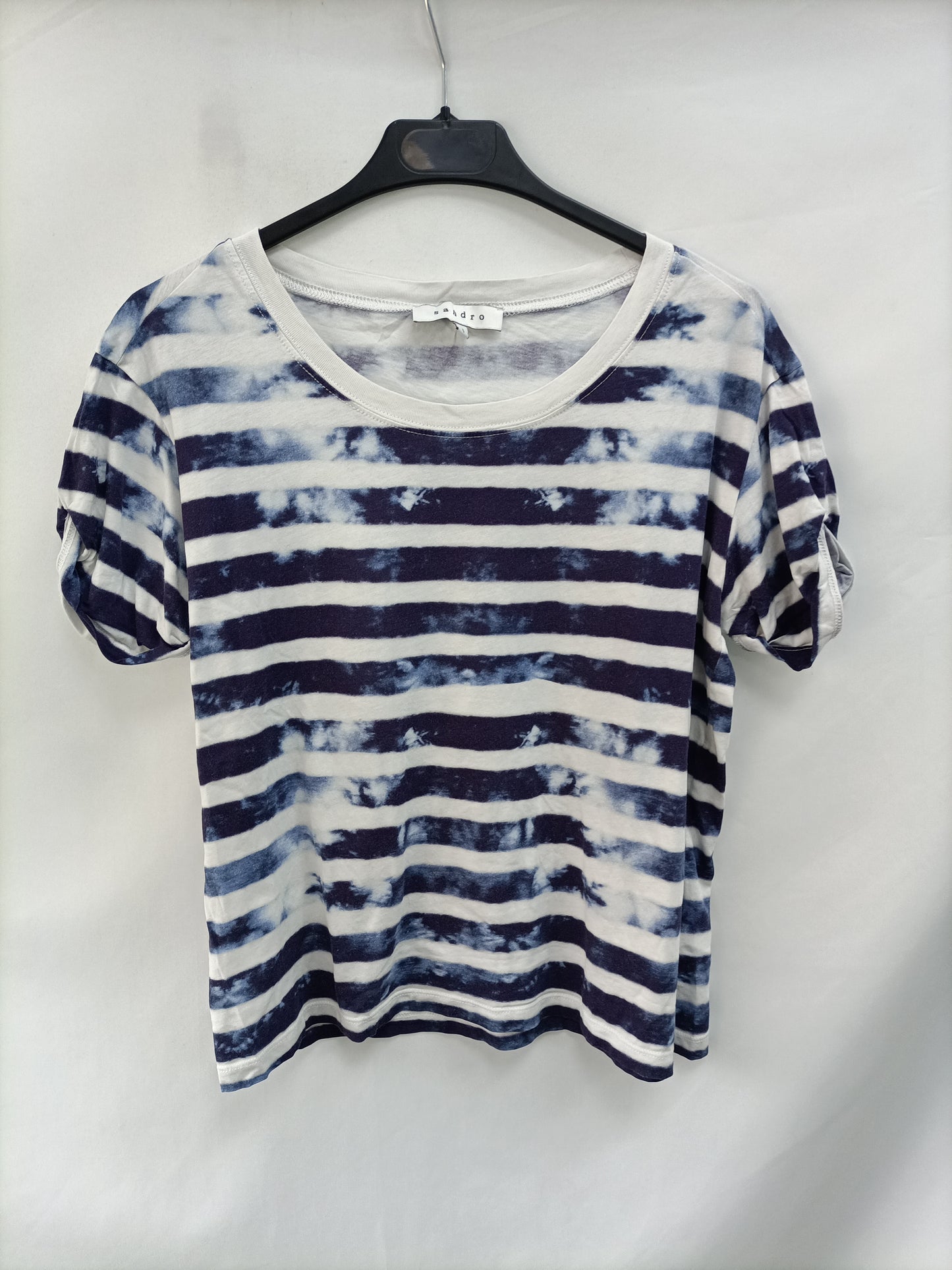SANDRO. Camiseta rayas tie dye   T.1(s)