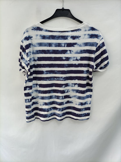 SANDRO. Camiseta rayas tie dye   T.1(s)