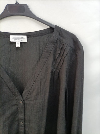 &OTHER STOREIS. Blusa negra algodón T.36