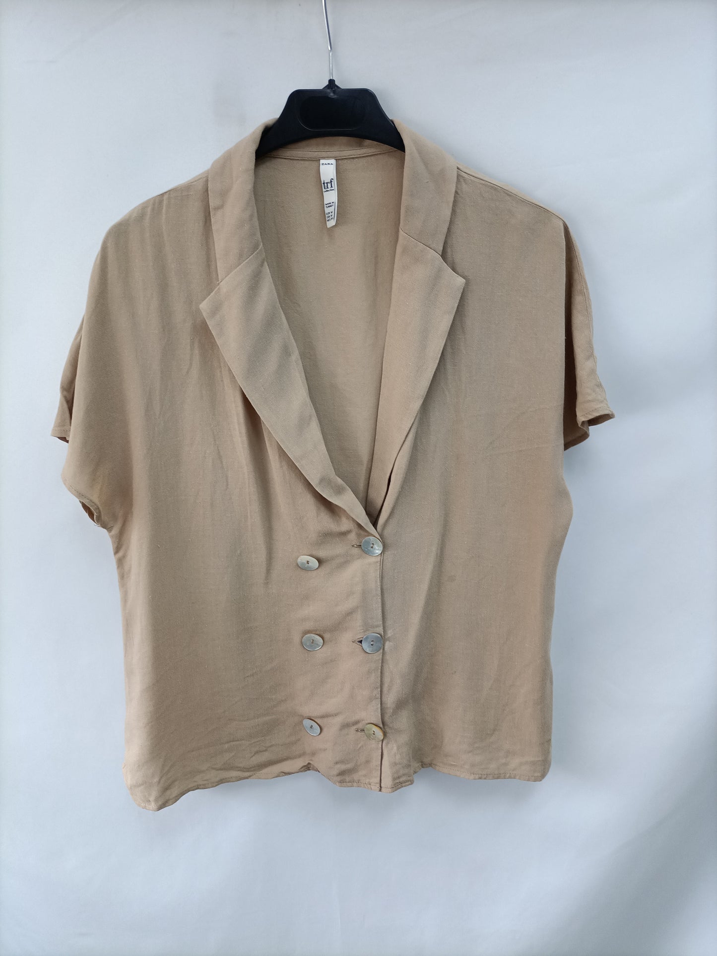 ZARA. Camel wrap blouse Tm