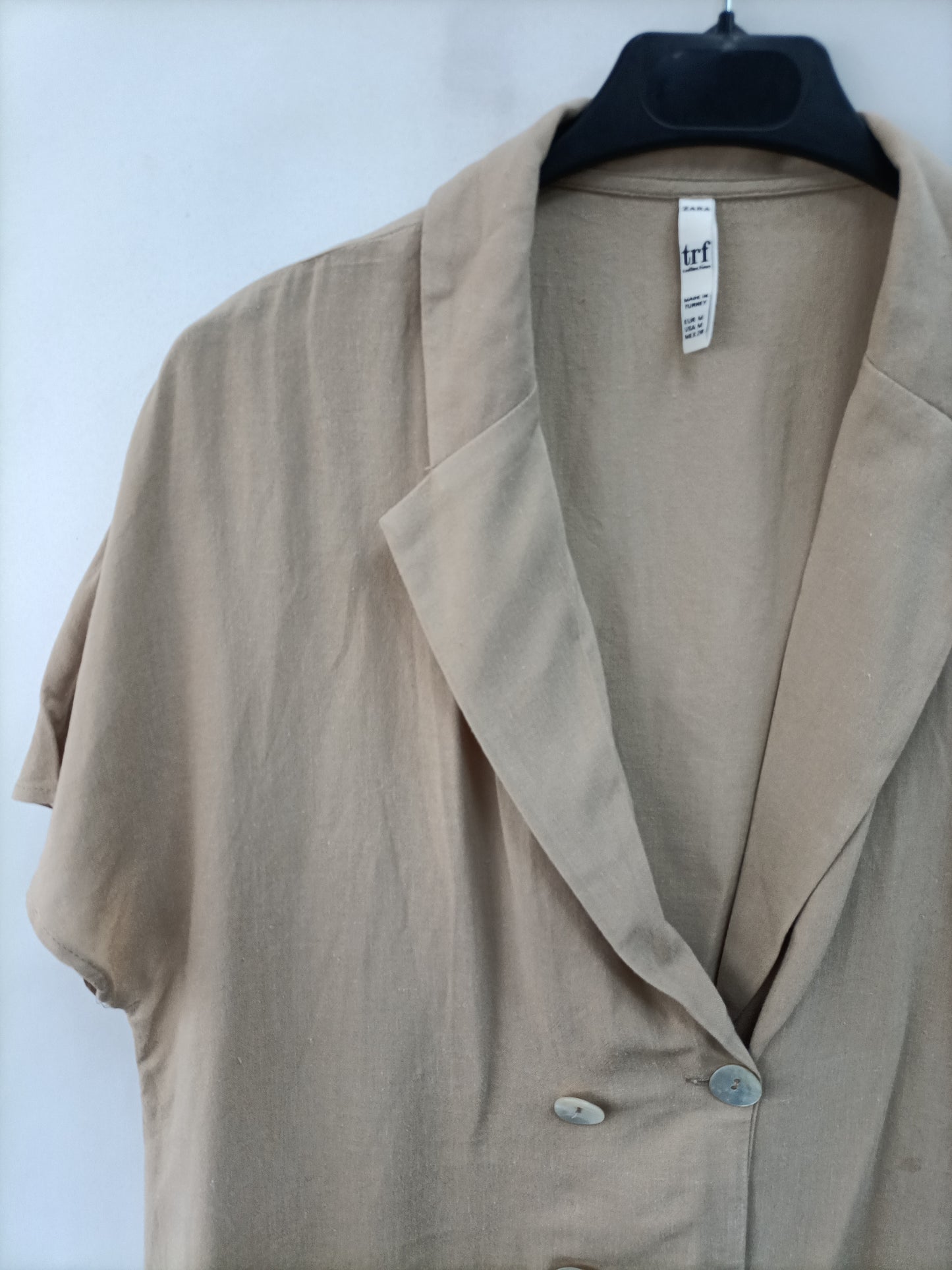 ZARA. Camel wrap blouse Tm