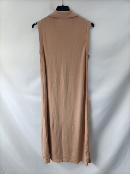 ZARA. Vestido/chaleco camel punto T.m