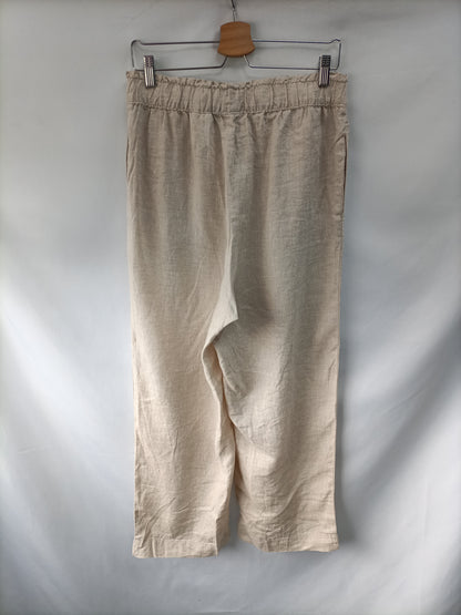 H&amp;M. Beige wide-leg trousers Tm