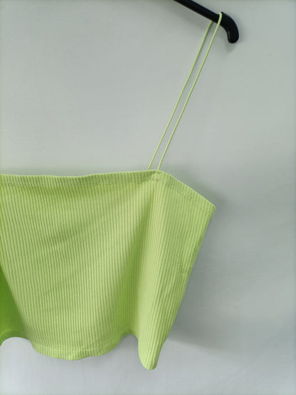 H&amp;M. Green ribbed top TL