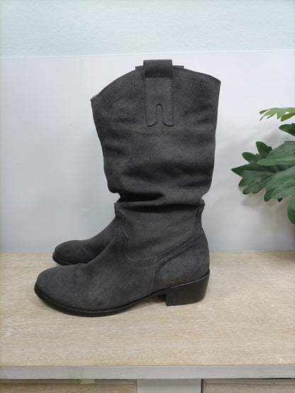 OTHERS. Grey mid-calf boots size 38