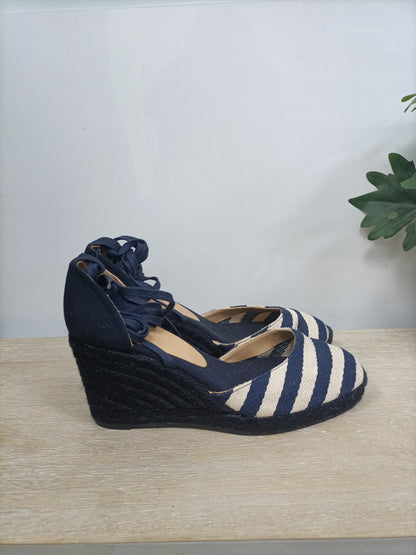 CASTAÑER. Sailor striped wedges size 41
