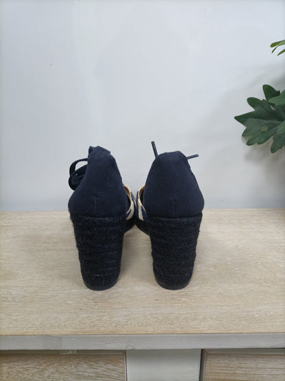 CASTAÑER. Sailor striped wedges size 41