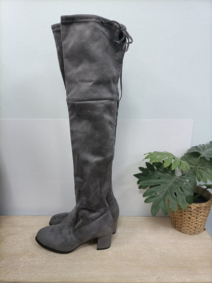 OTRAS.Botas altas antelina grises t.39