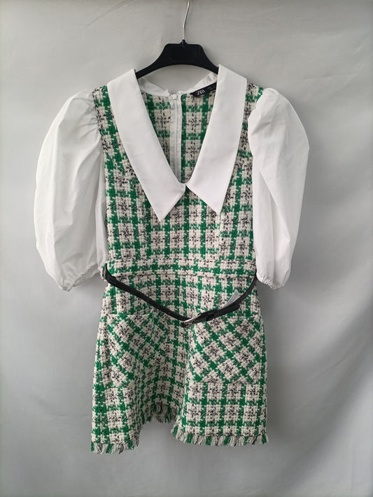 ZARA. Mono verde tweed T.s