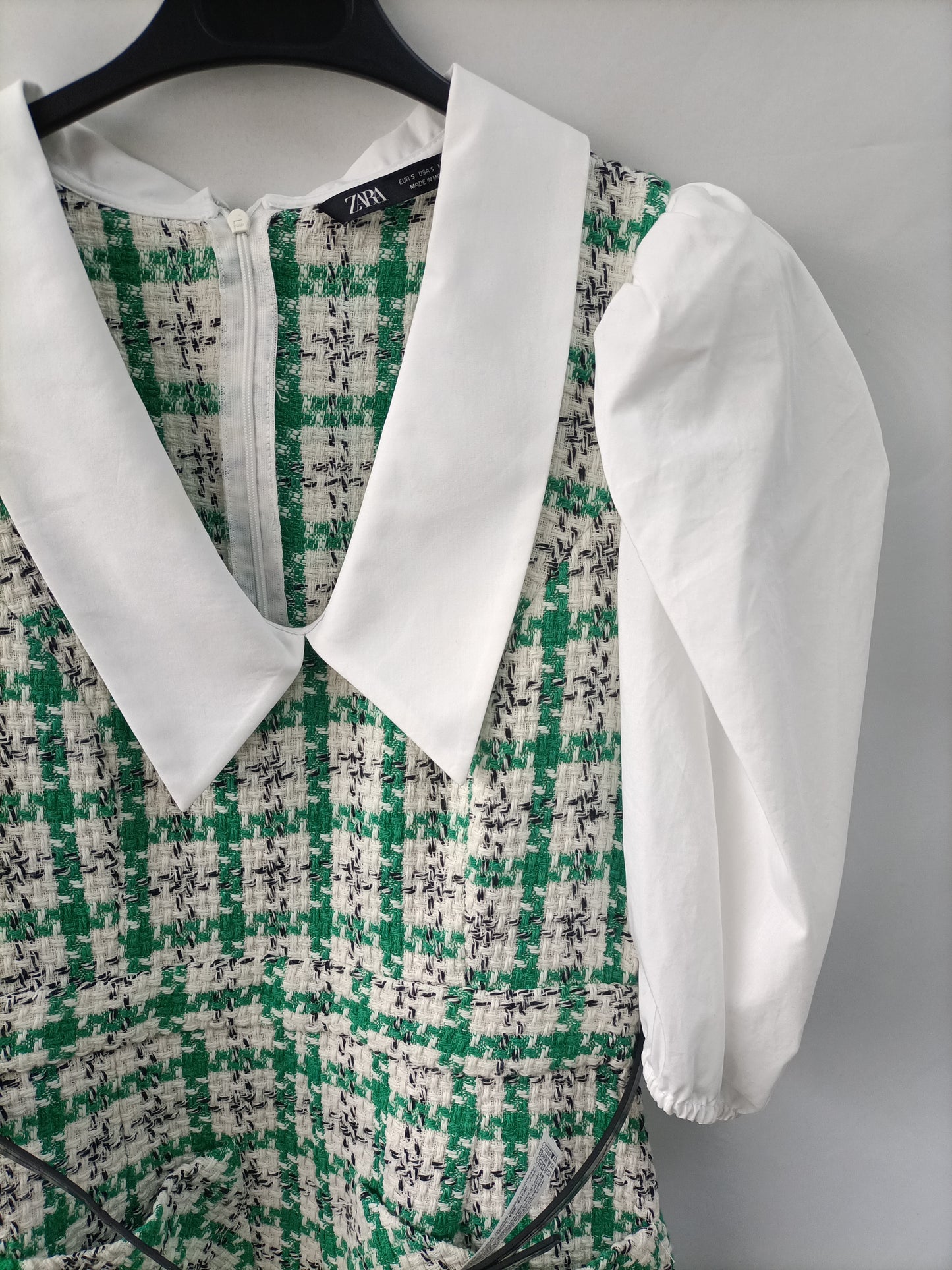 ZARA. Mono verde tweed T.s
