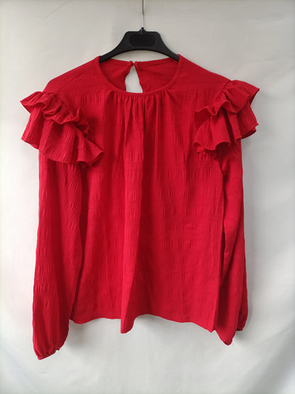 OTRAS. Blusa roja volantes Tu(m)