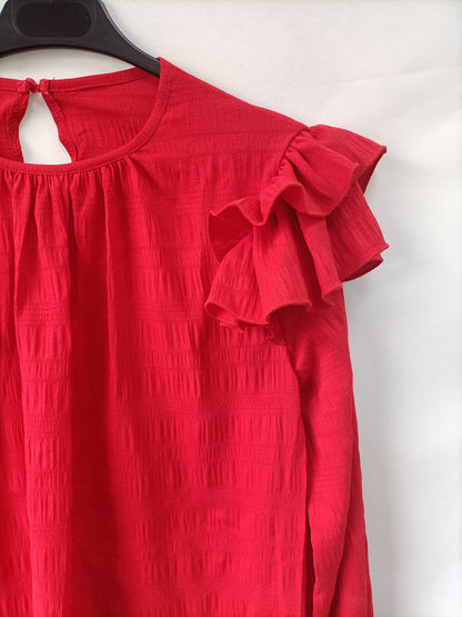OTRAS. Blusa roja volantes Tu(m)