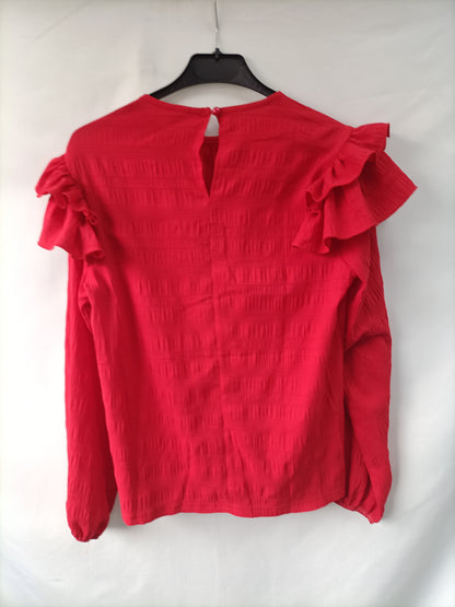 OTRAS. Blusa roja volantes Tu(m)