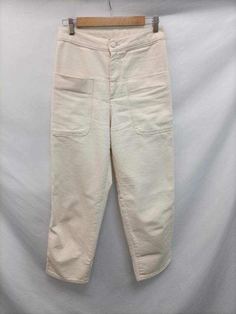 SCALPERS. Pantalón ancho beige T.u(36)