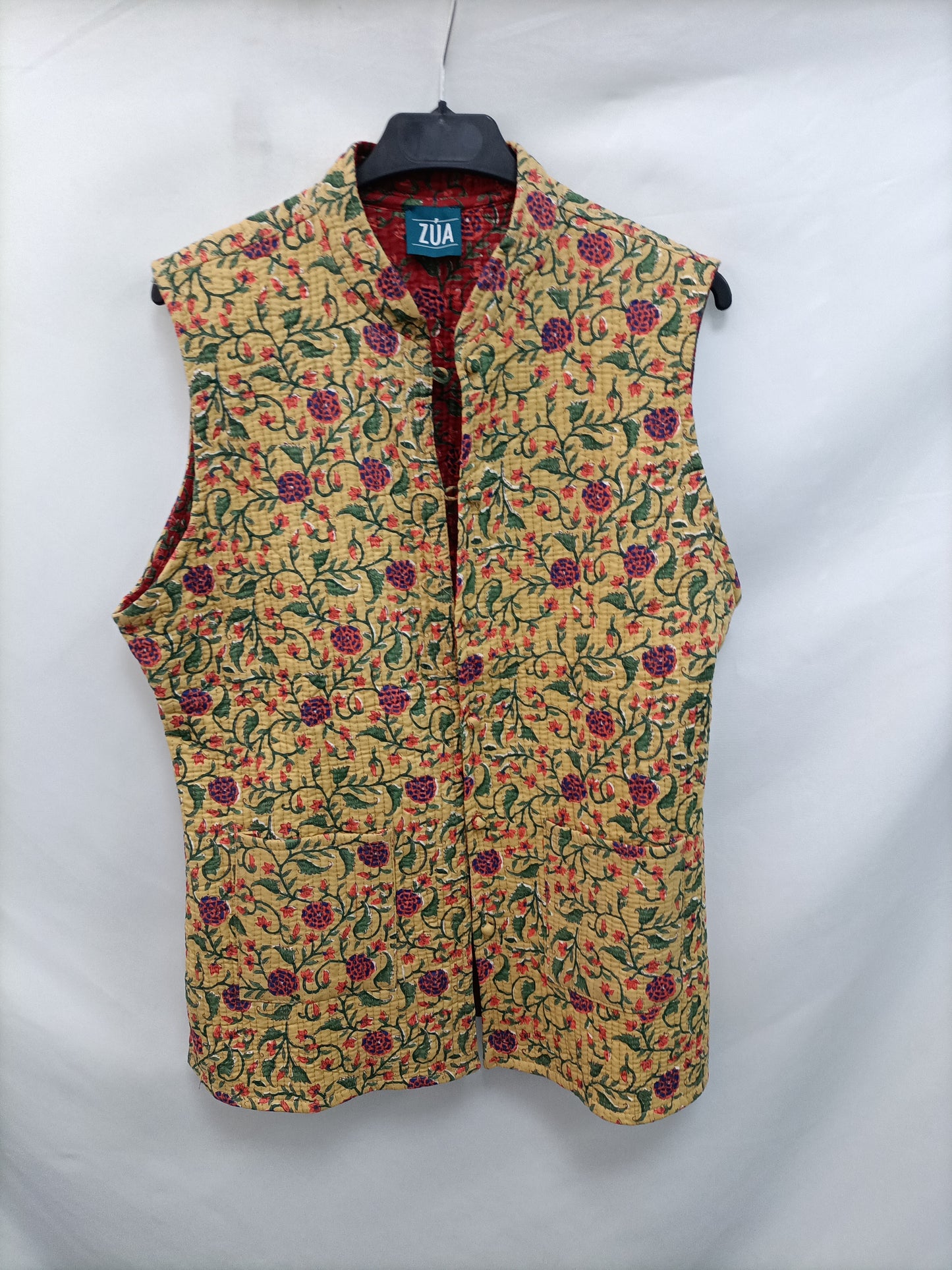 ZUA. Chaleco flores reversible T.l
