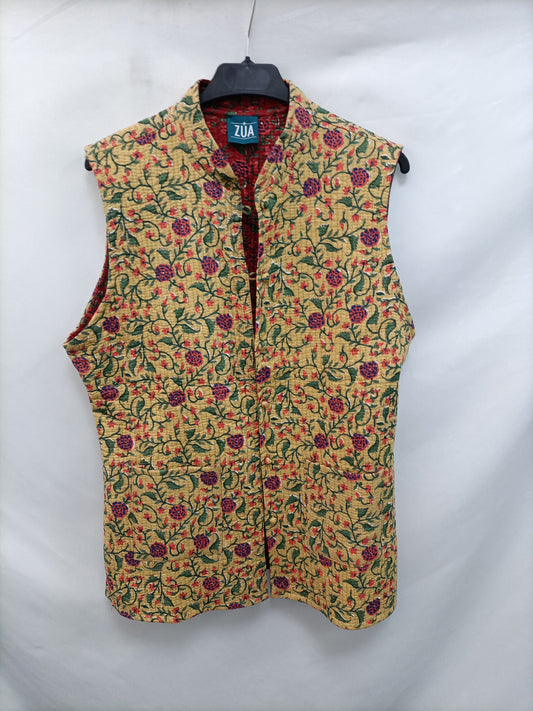 ZUA. Chaleco flores reversible T.l