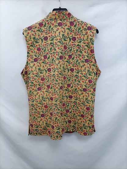 ZUA. Chaleco flores reversible T.l