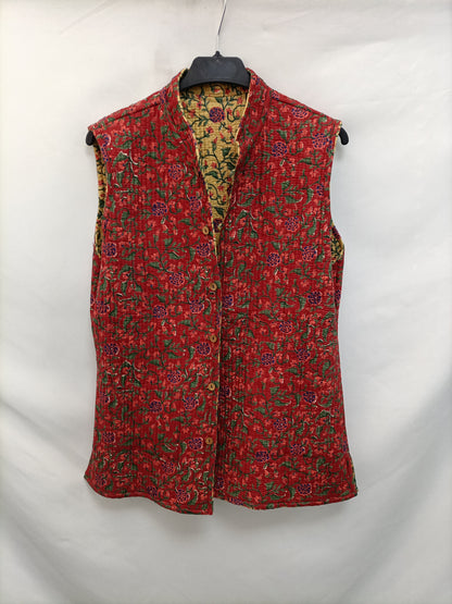 ZUA. Chaleco flores reversible T.l