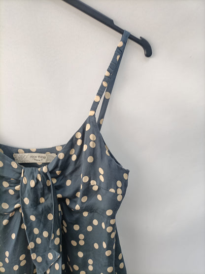 NICE THINGS. Polka dot top, size 36