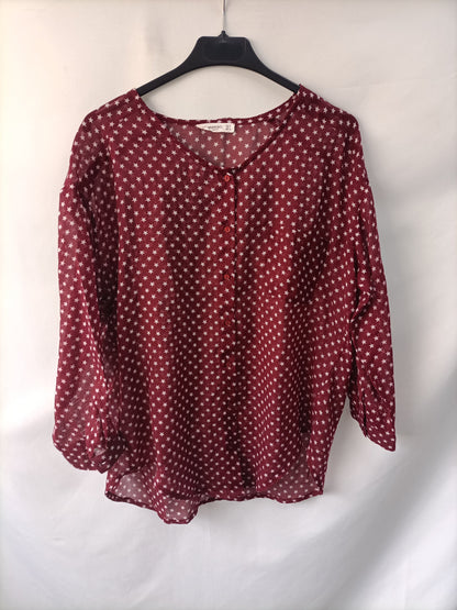 MANGO. Camisa estrellas T.m
