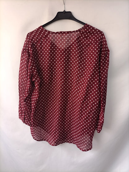 MANGO. Camisa estrellas T.m