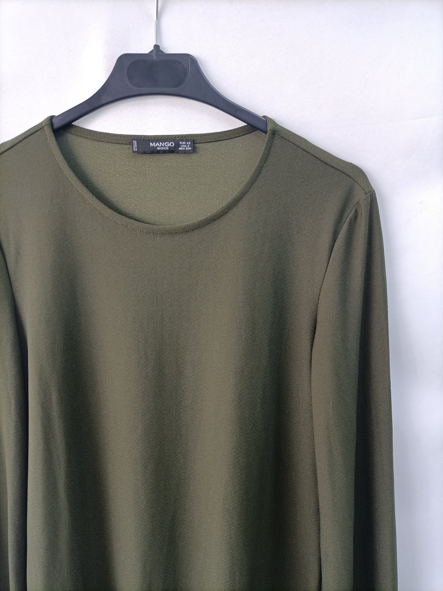 MANGO. Khaki green dress T.xs