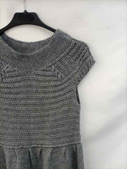 OTRAS. vestido gris punto T.m