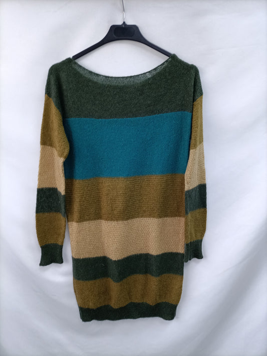 BENETTON. vestido rayas punto T.s/m