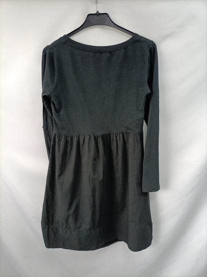 OTHER. Black long-sleeved ruffled dress Tm