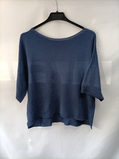 OTRAS.Camiseta azul textura T.s/m