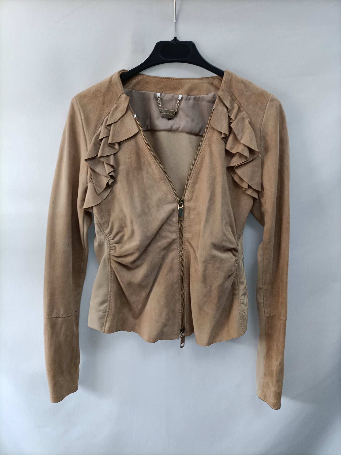 TENAX. Double textured leather T-shirt S.42 (S real)