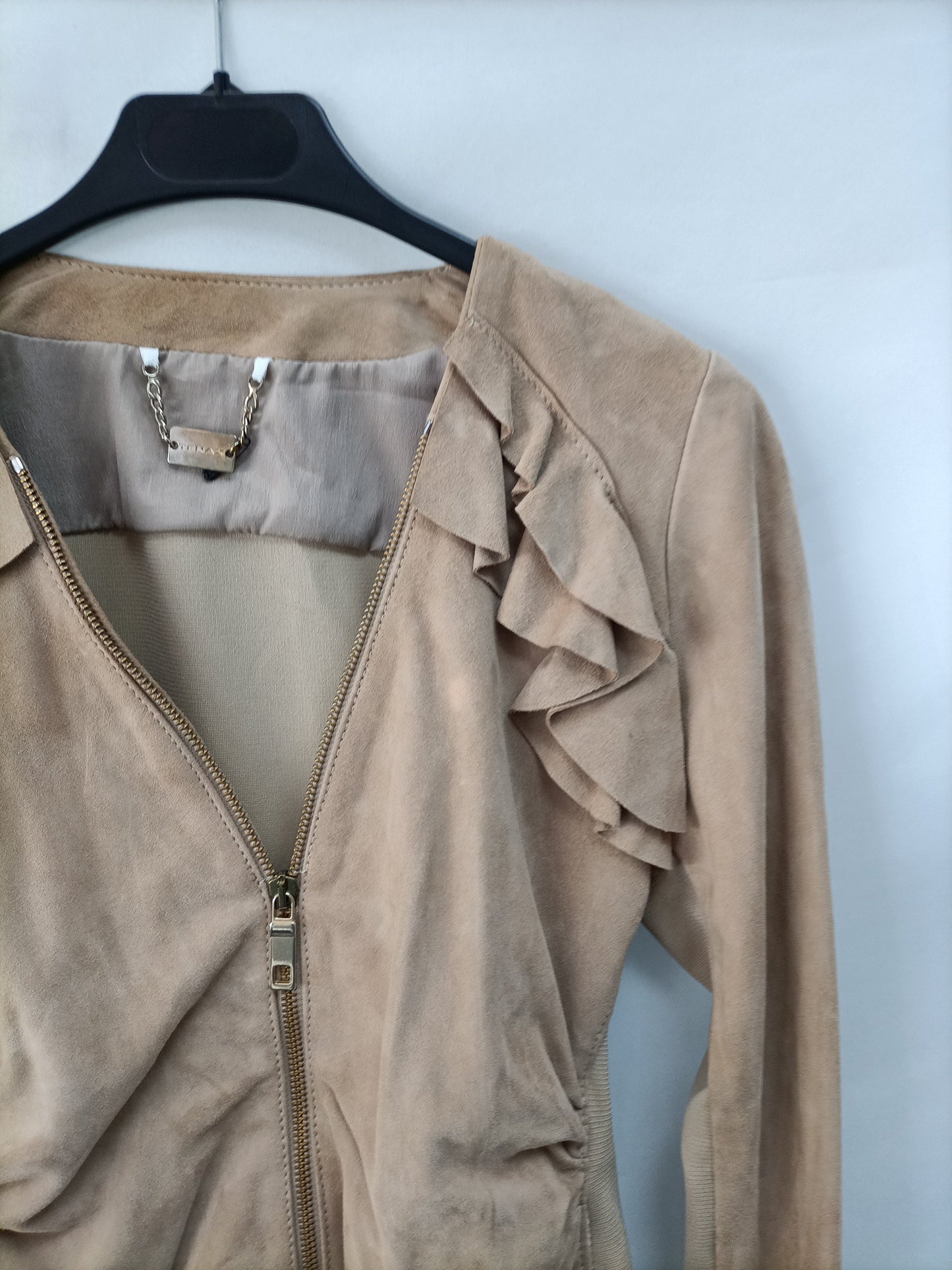 TENAX. Double textured leather T-shirt S.42 (S real)