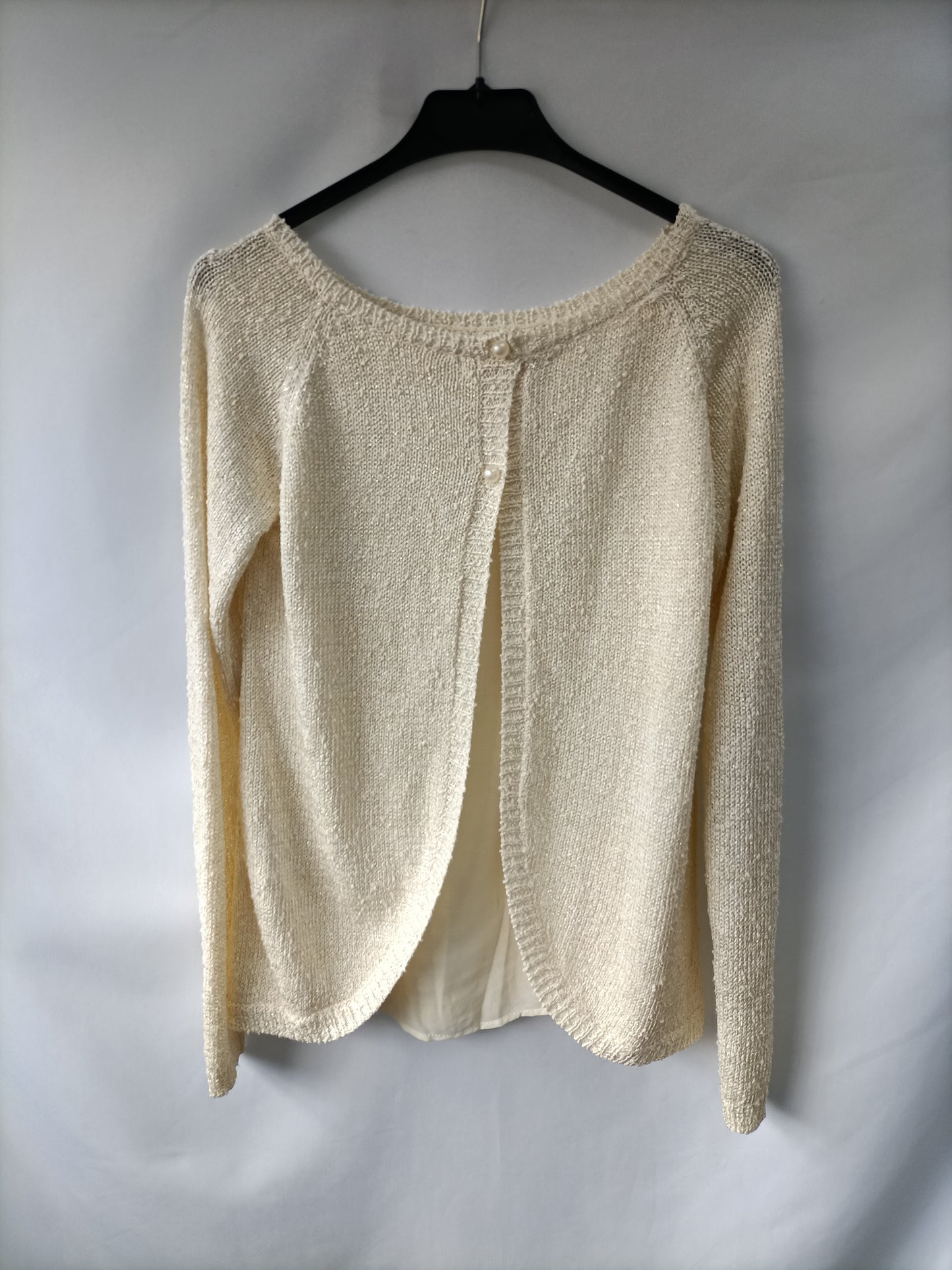 EASY WEAR. Beige jersey with gold threads S.38