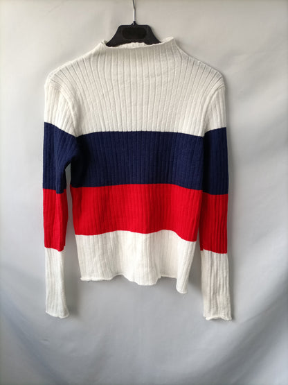 OTRAS. Jersey tricolor canalé