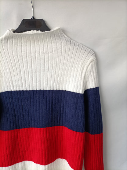 OTRAS. Jersey tricolor canalé