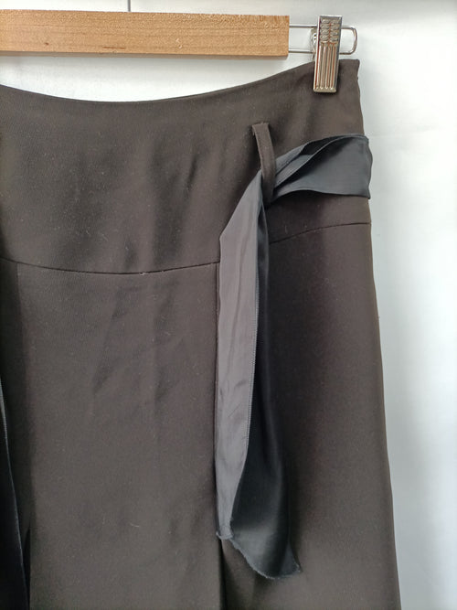 CAROLL. Falda negra midi pliegues T.36