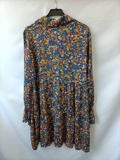 HUG&amp;CLAU. Blue floral dress Tm/l