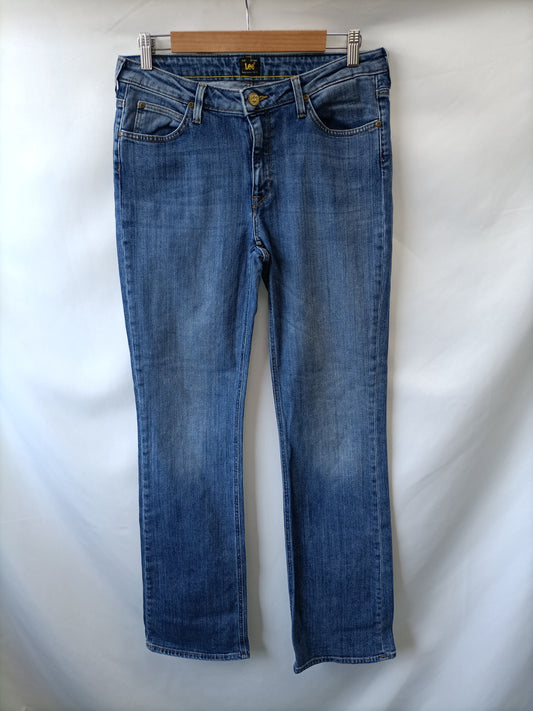 LEE. Distressed flared jeans, size 42
