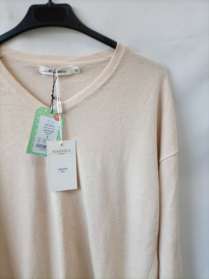 MAJOLICA.Jersey beige T.m/l
