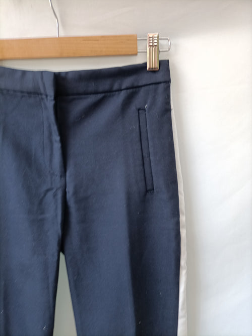 ZARA. pantalon linea blanca vertical T.XS
