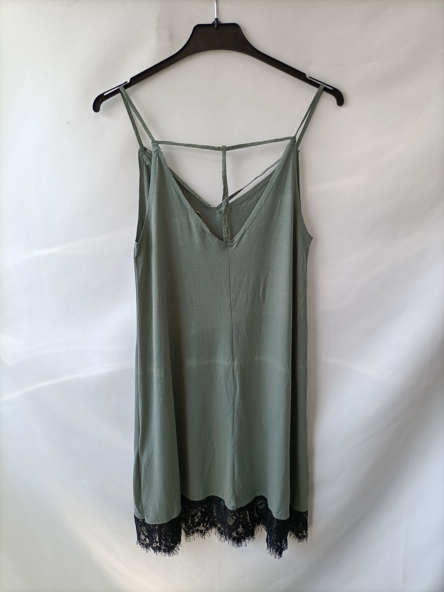 PULL&amp;BEAR. Short strappy green Ts dress