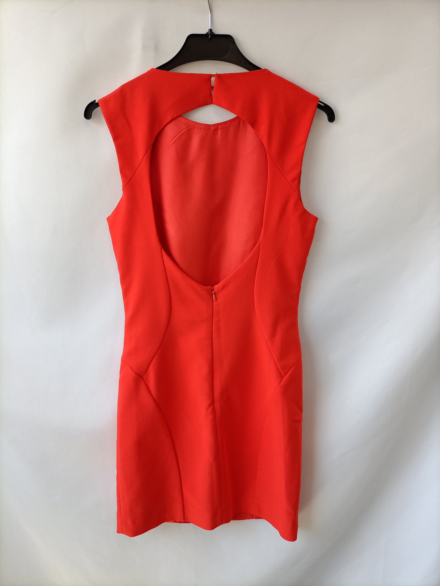 ZARA. Vestido rojo espalda T.s