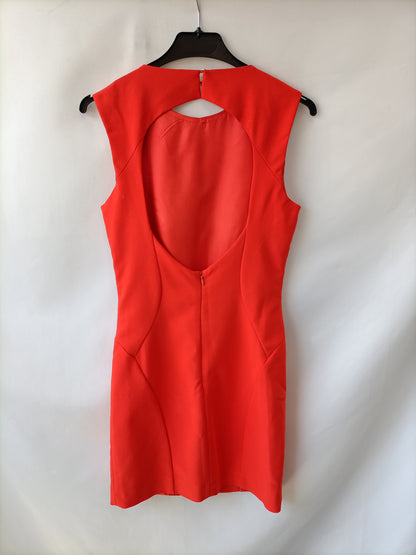 ZARA. Vestido rojo espalda T.s