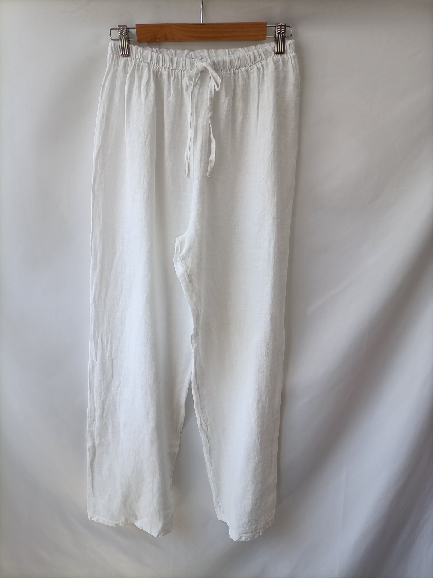 OTRAS. Pantalón blanco lino T.u(m)