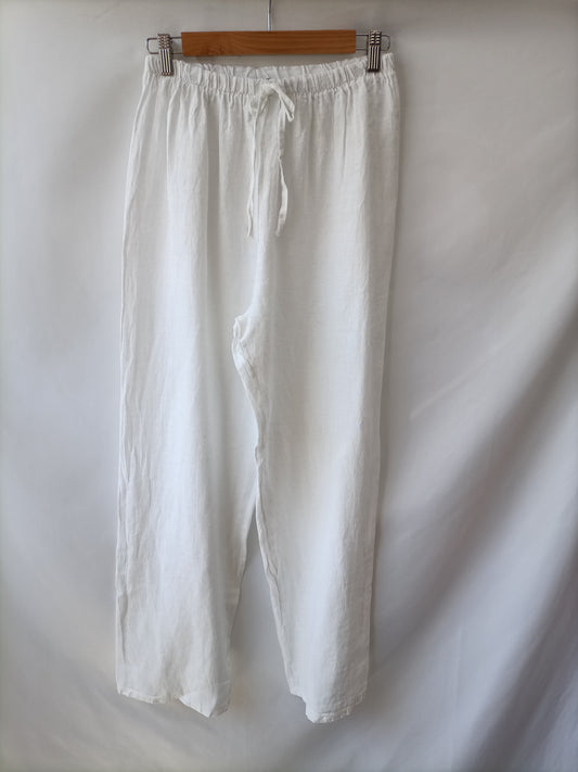 OTRAS. Pantalón blanco lino T.u(m)