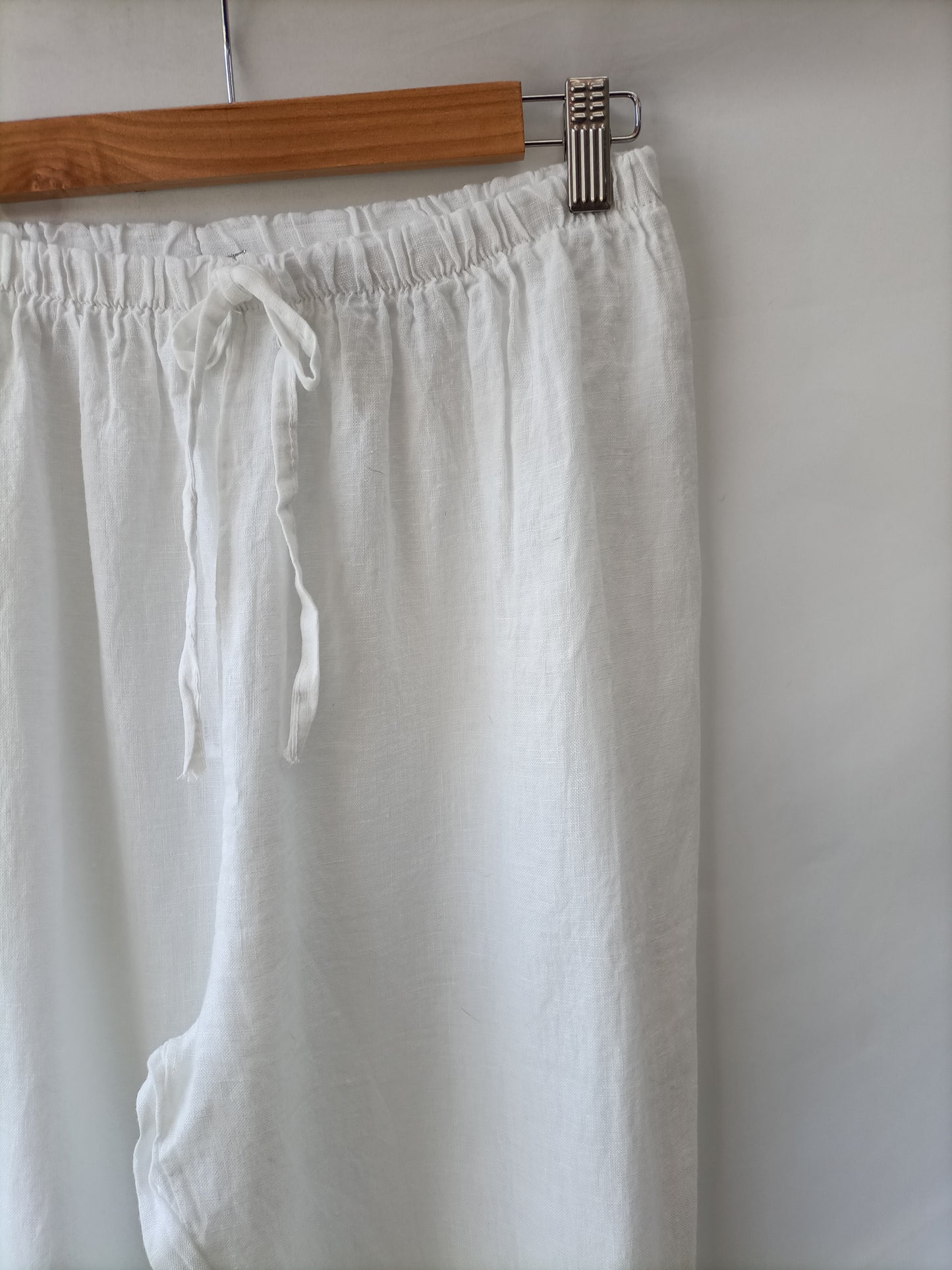 OTRAS. Pantalón blanco lino T.u(m)