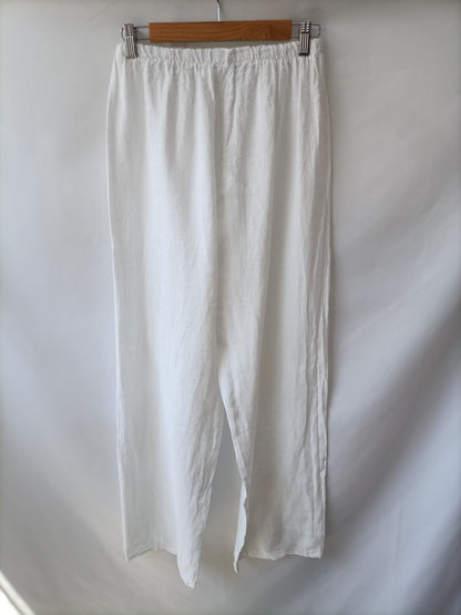 OTRAS. Pantalón blanco lino T.u(m)